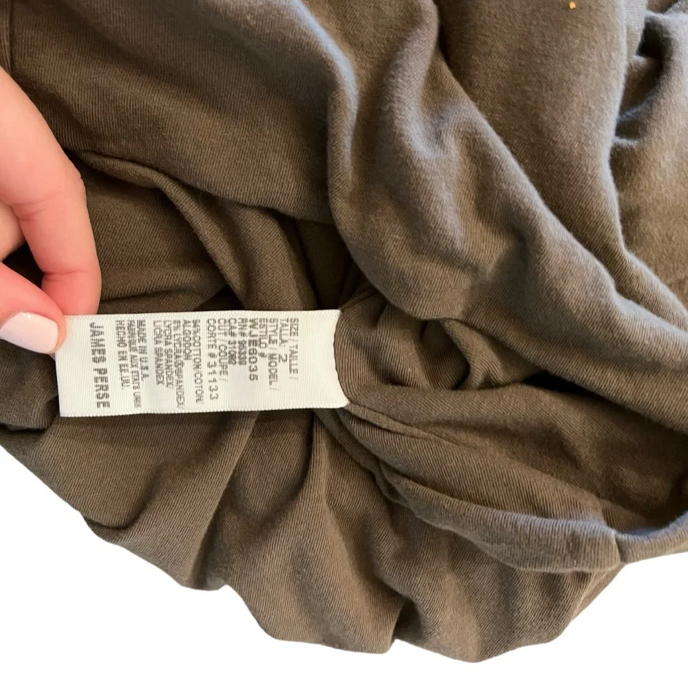 James Perse Classic Skinny Dress - Army Green - Size 2 (S/M) - Picture 8 of 15